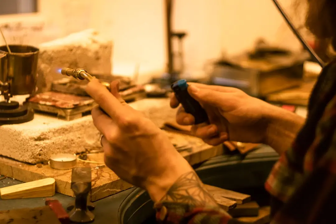 Custom OEM & Private Label Jewelry — jewelry workshop craftsman bench